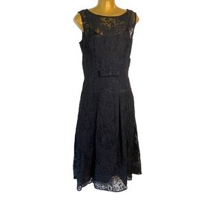 Liz Claiborne Black Lace Midi Dress